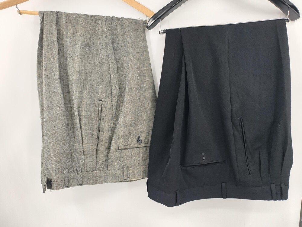 Lot Of 2 Louis Raphael Pants Mens 38x30 Multicolor Wool Pleated Dress Slacks